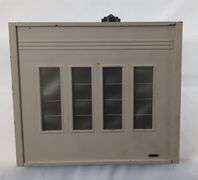 Postwar American Flyer S Gauge terminal/station, crossing gates w/shacks, girder plate bridges