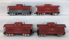 Lot of 11 Marx O Gauge lithographed tinplate Cabooses - 20102 NYC & 92812 Reading Lines
