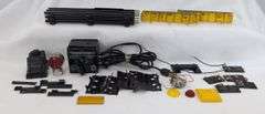 Marx O Gauge Track, Transformer, Bumper, Battery-Op Motor, Contacts, More