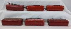 Lot of 15 Marx O Gauge red Bogota, Montclair, Observation, 547 REA, USM-1953 passenger trains