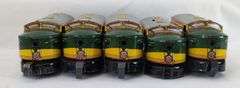 Marx O Gauge Five Seaboard 4000 diesel A units, two 956 Seaboard Air Lines caboose