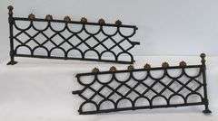 Early Prewar Standard Gauge Cast Iron Toy Train Layout Fence and Gate Sections