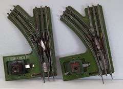 Lionel O Gauge Switches five left four right O21 MC and four O20 90 degree crossovers