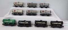 Eighteen Marx O Gauge 553 Santa Fe 553 UTLX 19847 Sinclair single dome tank cars