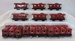 Lot of (17) Marx O Gauge NYC Caboose 556, NYC Caboose 694 variations