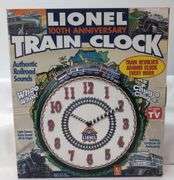 Lionel 100th Anniversary Train Clock, Coin Sorter, and Hand Car in box