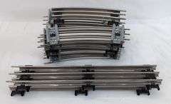 Modern Era Lionel wide radius O Gauge curved track sections O72, O54 and 5166 switch