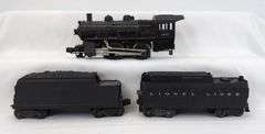 Postwar Lionel Lines O Gauge  1625 0-4-0 steam switcher locomotive and two tenders 6466W