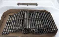 Large lot of Lionel O27 Train Tracks, Boxed 1122 RC Switches straight (66) and curved (80)