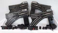 Postwar Lionel O Gauge two pair O22 Remote Control Switches controllers, lanterns, fixed voltage plugs