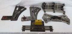 Prewar American Flyer O Gauge 2 and 3 Rail Train Track, Crossover, Switches, Uncoupler Lot