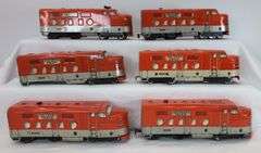 Marx O Gauge Southern Pacific 6000 diesel locomotive A units 4 powered 4 dummy 2 shells