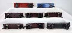 Lot of 27 Marx O Gauge tank, box, flat, hopper, gondola, searchlight cars