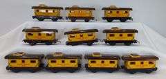 Lot of 19 Marx O Gauge lithographed tinplate Caboose - 984 Union Pacific & 20102 NYC