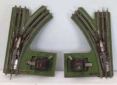 Prewar Lionel O Gauge three pair O21 one pair O12 Switches three lanterns