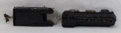 Prewar cast iron key wind loco with IVES R.R. Lines lithographed tinplate tender
