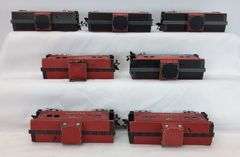 Lot of 11 Marx O Gauge lithographed tinplate Cabooses - 20102 NYC & 92812 Reading Lines