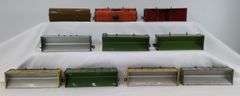 Wyandotte Hafner lithographed tinplate freight and passenger train cars
