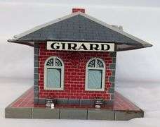 Marx O Gauge Whistling Girard Train Station lithographed tinplate