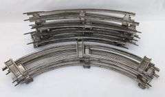 Prewar Ives O Gauge Windup Train Tracks 2 Rail banked curves