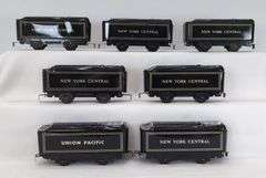 Lot of 14 Marx O Gauge lithographed tinplate - 551 New York Central & 551 Union Pacific steam locomotive tenders