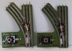 Lionel O Gauge Switches five left four right O21 MC and four O20 90 degree crossovers