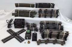 Postwar American Flyer S Gauge Track, road bed, 90 degree crossover, uncouplers, More