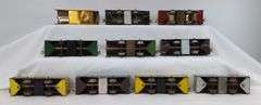 Wyandotte Hafner lithographed tinplate freight and passenger train cars