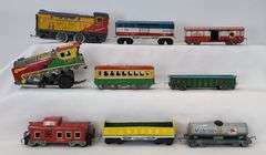 Alps, Marx, Modern Toys, SSN, lithographed Japanese tinplate toy trains