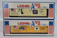 Modern Era Lionel O Gauge Spirit of '76 7600, 01, 02, 03, 05, 06, 08, 10, 12, 13 in box