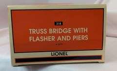 Modern Era Lionel O Gauge 318 Truss Bridge with Flasher and Piers 6-12772 Mint in box