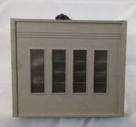 Postwar American Flyer S Gauge terminal/station, crossing gates w/shacks, girder plate bridges