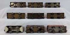 Wyandotte Hafner O Gauge Overland Flyer, Chicago & North Western, Pennsylvania lithographed tinplate freight