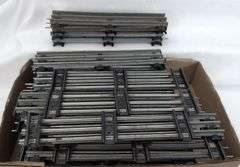 Postwar Lionel standard O Gauge curved (54) straight (63) track dull gray rails
