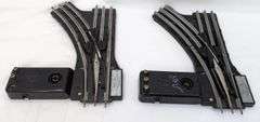 Postwar Lionel O Gauge two pair O22 Remote Control Switches controllers, lanterns, fixed voltage plugs