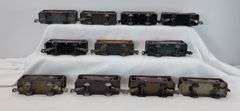 Lot of 17 Marx O Gauge 554 NP, 738701 PRR, 86000 D.L.&W. Coal Cars