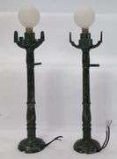 H.W. Diek Baltimore Maryland die-cast street lamps with removable globes
