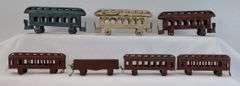 Tinplate Sheet Metal Toy Train Passenger Cars and Gondola