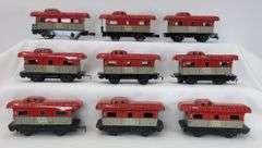 Lot of 19 Marx O Gauge lithographed tinplate Caboose - 984 Union Pacific & 20102 NYC