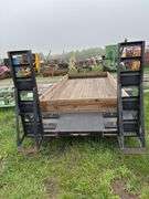 Flatbed Trailer with Wood Deck and Loading Ramps
