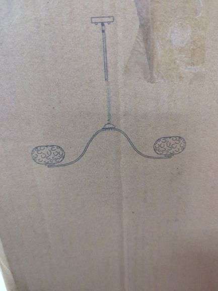 New in Box Two-Light Hanging Ceiling Lamp image