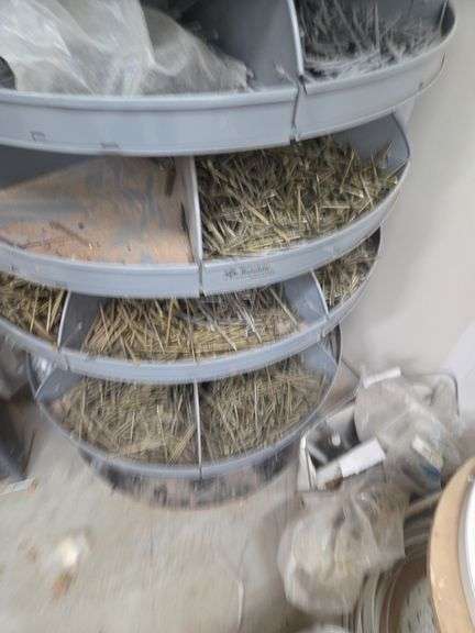 Spiral Rotating Storage Unit with Assorted Nails, Screws and Hardware