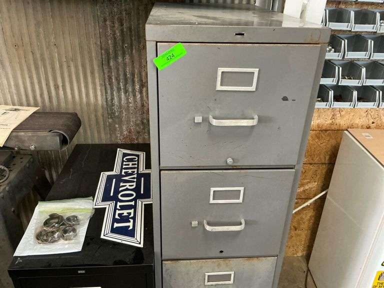 Two File Cabinets with Assorted Fasteners and Parts