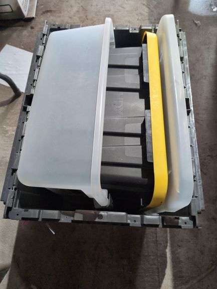 Lot of Plastic Storage Totes and Lids