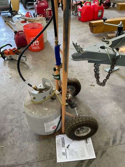 Propane Torch on Wheeled Cart
