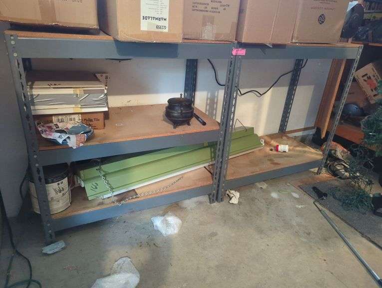 2 Metal Shelving Units