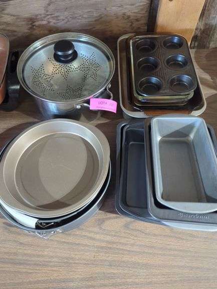 Assorted Kitchen Baking Pans and Colander