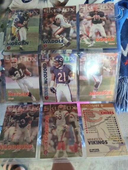 Football Trading Card Lot: Walter Payton, Jerry Rice, Dan Marino, Reggie Wayne and More