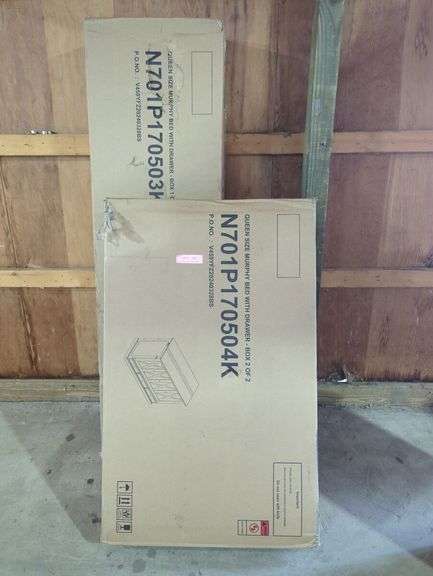 Queen Size Murphy Bed with Drawer - Box 1 & 2