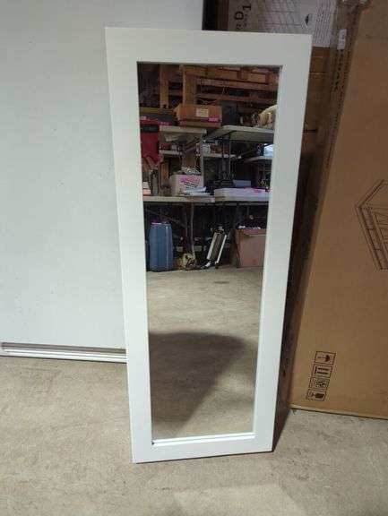 Wall-Mounted Mirror with Hidden Ironing Board Cabinet